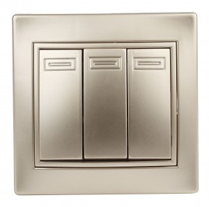 ЭРА Intro Plano выкл. СУ 3 кл., 10А, шампань 1-106-04 53793