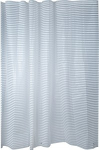 Штора для ванной 180x180см, PEVA Lines, прозрачный, белый, 553/Еврогарант