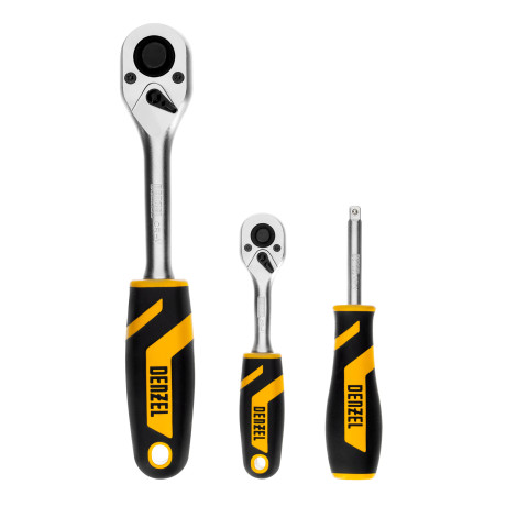 Набор инструментов, 1/2", 1/4", CrV, S2, пластиковый кейс, 82 предмета Denzel