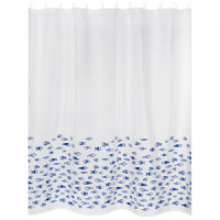 Штора для ванной комнаты полиэстер 180*180см,12 колец,Рыбы половина,SC-PE-01,108995/Рыжий кот