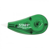 Корректирующая лента STAFF, 5 мм х 5 м, корпус зеленый, блистер, 226811