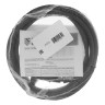 Шнур сетевой Energy Series, ПВС, 3 м, 2 x 1,5 мм, с неразборной вилкой, черный, Denzel