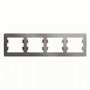 Systeme Electric GLOSSA рамка СУ 4 мест. платина (горизонт.) GSL001204 (5!)