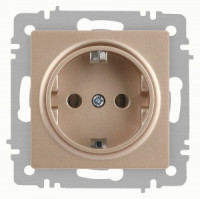 ЭРА Intro Accent мех. роз. СУ 1 мест. (земля), 16А 250В, шампань 6-202-04