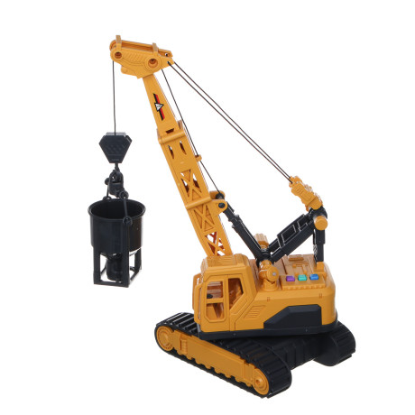 ИГРОЛЕНД Инерционный строительный кран, свет, звук, 3хAG13, ABS, 35х17х25 см