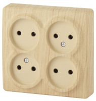 ЭРА Эксперт роз. ОУ 4 мест. 16А, сосна, 11-2210-11, Б0020708