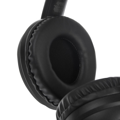 Наушники беспроводные полноразмерные BY SilentTune, шумоподавление ANC, экокожа, 300мАч, чёрный