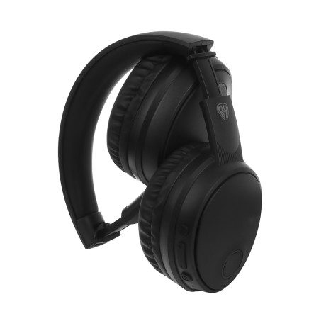 Наушники беспроводные полноразмерные BY SilentTune, шумоподавление ANC, экокожа, 300мАч, чёрный