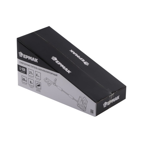 ЕРМАК Снегоочиститель аккумуляторный, АКБ 1шт, 4 Ач