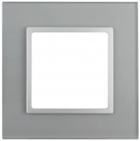 ЭРА 14 Elegance рамка СУ 1 мест.стекло, алюминий+алюм 14-5101-03 5060