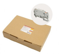 Stekker зажим самозажимной 2-х провод.проход.ЗНИ 4мм2 LD572-1-01 размык,предохр(JXB PT 4)серый 50190