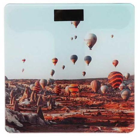 Весы напольные электронные 180 кг стекло с рисунком NA205