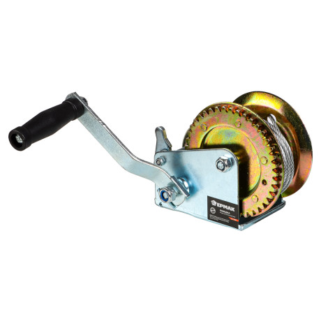 ЕРМАК Лебедка ручная шестеренчатая TRT 1101C (металлический трос) 450кг, длина троса 10м