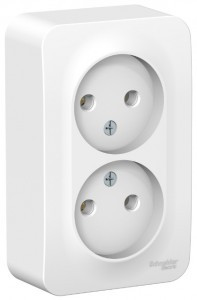 Systeme Electric BLANCA роз. ОУ 2 мест. 16А бел. (пл.осн.) BLNRA000201 (10!)