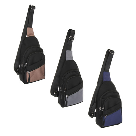 Сумка слинг тм ЮL Колорблок, полиэстер, 30х17см, 3 цвета