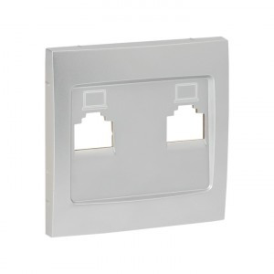 EKF Валенсия лиц. панель роз. RJ-45 1 мест. сталь Al/Cu (корпус PC) ESK01-L-035-30