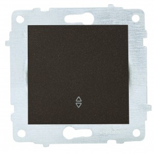 OVIVO мех. выкл. СУ 1 кл. 10А (проходной) черный металлик (ко всем рамкам) 600-000217-209