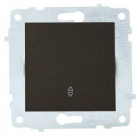 OVIVO мех. выкл. СУ 1 кл. 10А (проходной) черный металлик (ко всем рамкам) 600-000217-209