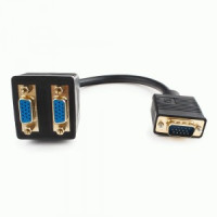 Разветвитель VGA Cablexpert CC-VGAX2-20CM, 1 компьютер - 2 монитора