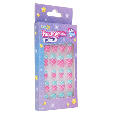 ХОББИХИТ Набор накладных ногтей, ABS, 14х6,4 см, 10 дизайнов