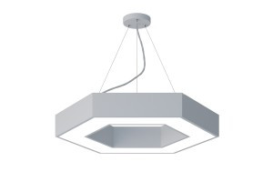 ЭРА св-к св/д Geometria Hexagon 45W(2500lm) 4000K 4K бел. IP40 подв. 600х600х80 SPO-123-W-045 3012