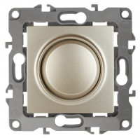 ЭРА 12 мех. диммера поворотно-нажимной, СУ 1 мест. 400Вт, шампань, автоклеммы 12-4101-04 1179