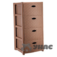 Комод 4-х секционный СТИЛЬ РОТАНГ Коричневый М2736