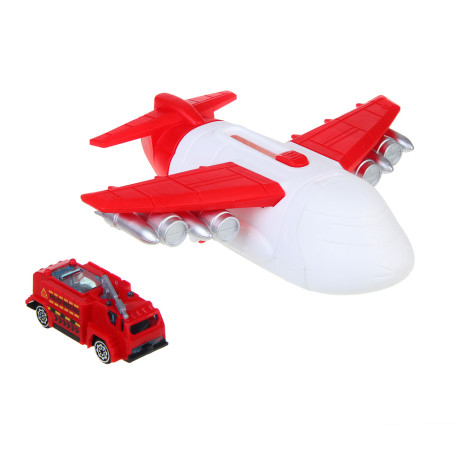 ИГРОЛЕНД Самолет с запуском и машинкой, ABS, PP, 21,6х24х6 см, 3 дизайна