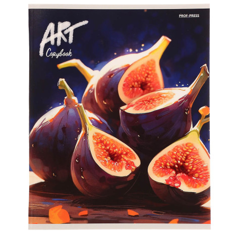 Тетрадь 48л. в клетку, офсет, обл. мел.картон, скрепка, твин лак, микс