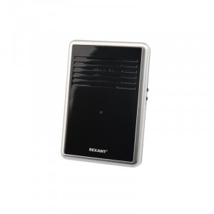 REXANT Беспроводной дверной звонок 25 мелодий 150м кнопка IP44 (черный) RX-30 73-0015