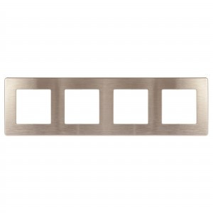 ЭРА 12 рамка СУ 4 мест. САТИН, шампань 12-5104-04 8939