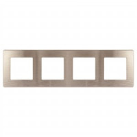 ЭРА 12 рамка СУ 4 мест. САТИН, шампань 12-5104-04 8939