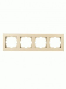 Lezard VESNA рамка СУ 4 мест. (горизонт) (корп. ABS) золото 742-3600-149
