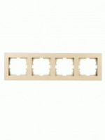 Lezard VESNA рамка СУ 4 мест. (горизонт) (корп. ABS) золото 742-3600-149