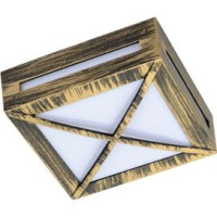 Ecola 3083W св-к матов.квадр.решет.металл.черн.бронза IP65 1*GX53 136х136х55 FN53SGECH