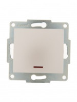 Lezard KARINA мех. выкл. СУ 1 кл. 10А инд. жемчужно-бел. перламутр (корп. ABS) 707-3088-111