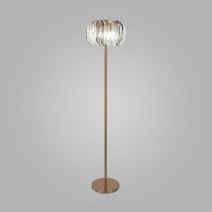 Bogate's Торшер 60W E14 360х1580 металл латунь/ стекл.дымч.прозр. Callas 01125/3 a064819