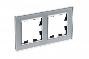 Systeme Electric AtlasDesign Nature рамка СУ 2 мест. стекло алюм. ATN320302 (2!)