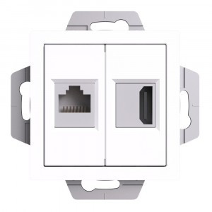 Systeme Electric AtlasDesign мех. роз. СУ 1 мест. HDMI+RJ45, кат.5Е, БЕЛЫЙ ATN000182