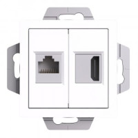 Systeme Electric AtlasDesign мех. роз. СУ 1 мест. HDMI+RJ45, кат.5Е, БЕЛЫЙ ATN000182