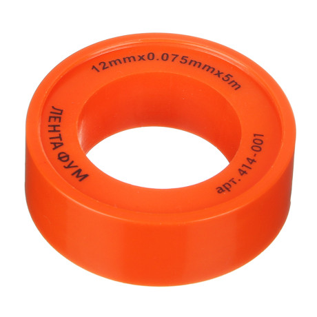 Лента ФУМ, 12мм x 5м, плотность 0,18 г/см3, толщина 0,075мм