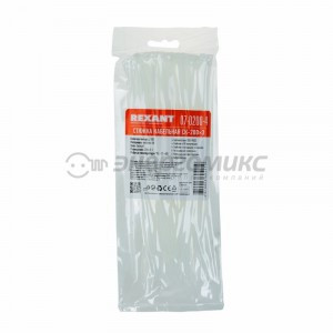 Rexant хомут нейлоновый белый 2,5х200 (уп. 100шт., цена за уп.), 07-0200-4