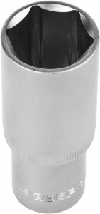 Головка торцовая ЗУБР "МАСТЕР" (1/2"), удлин, Cr-V, FLANK, хром.покр, 24мм zu27726-24