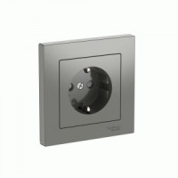 Systeme Electric ATLASDESIGN роз. СУ 1 мест. (земля) штор, 16А (автоклеммы) СТАЛЬ ATN000944S (5!)