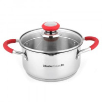 Кастрюля нерж.сталь(0,6мм)с крышкой Rosse 2,3л,d=16см,ручки комбинир, д/всех плит 75040 Master House