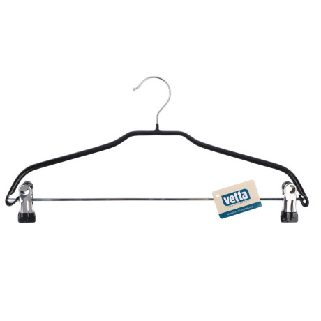 VETTA Вешалка металл (сталь) с ПВХ покрытием и клипсами 40см (цвет mix), TCH-203