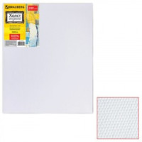 Холст грунт. на подрамнике BRAUBERG ЭКОНОМ, 50х60 см, 100% хлопок, мелкое зерно, 191025