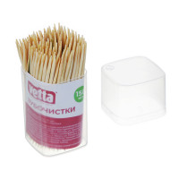 Зубочистки тм VETTA, бамбук, пластиковая упаковка, 150шт