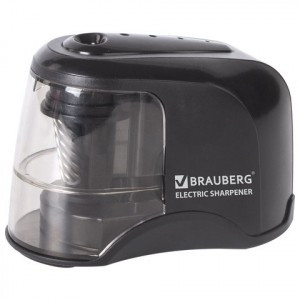 Точилка электрическая BRAUBERG "Metropolis", питание от 4 батареек АА, спиралевидное лезвие, 228426