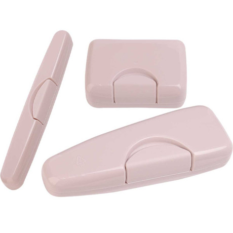 Набор мыльница+футляры для бритвы и щётки Трио х35